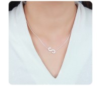 Letter S Silver Necklace SPE-5533